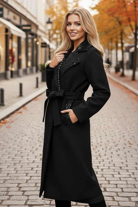 Palton FLEDILZA BLACK, Culoare: negru, IVET.RO - Reduceri de până la -80%