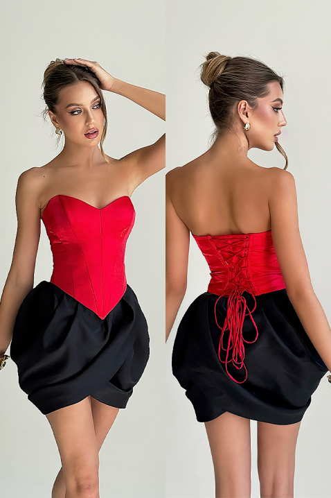 Rochie POMBELDA, Culoare: negru și roșu, IVET.RO - Reduceri de până la -80%