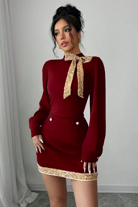 Rochie PANDONA BORDO, Culoare: bordo, IVET.RO - Reduceri de până la -80%