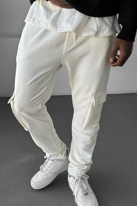 Pantaloni bărbați JOZBER WHITE, Culoare: alb, IVET.RO - Reduceri de până la -80%