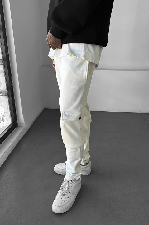 Pantaloni bărbați JOZBER WHITE, Culoare: alb, IVET.RO - Reduceri de până la -80%