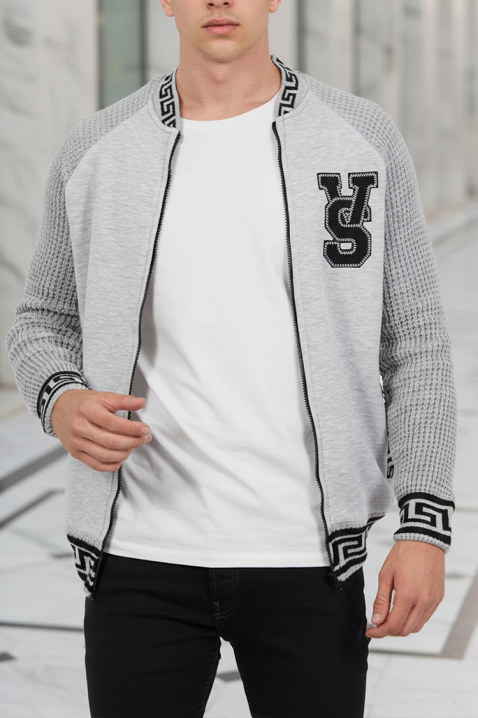 Cardigan bărbați KREFOZ GREY, Culoare: gri, IVET.RO - Reduceri de până la -80%