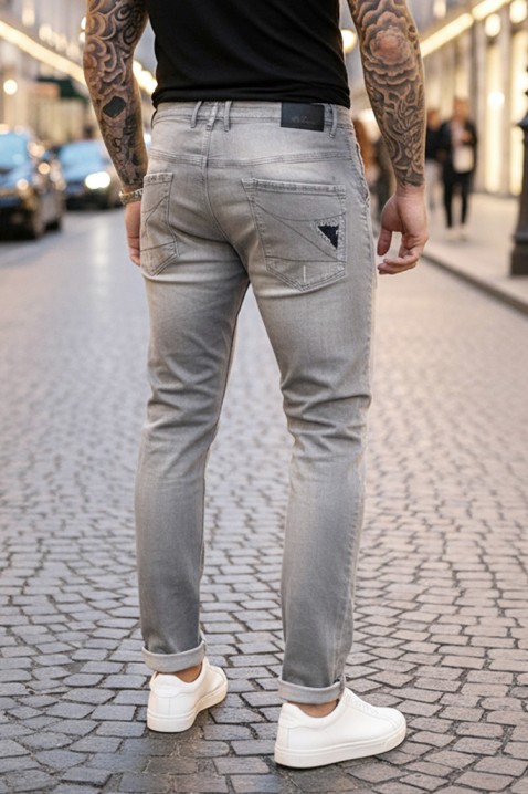 Blugi bărbăti KARLODO GREY, Culoare: gri, IVET.RO - Reduceri de până la -80%