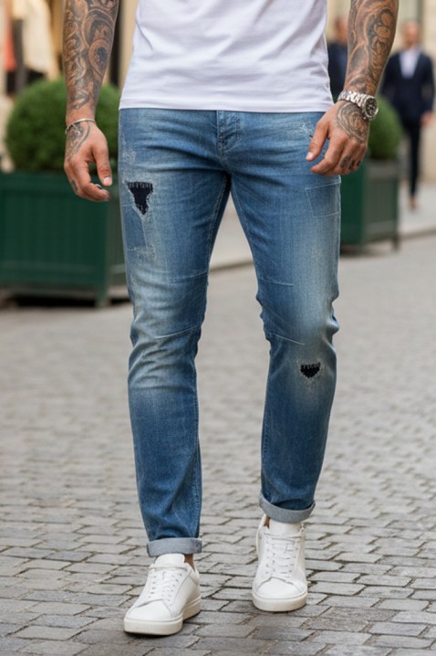 Blugi bărbăti KARLODO BLUE, Culoare: albastru, IVET.RO - Reduceri de până la -80%