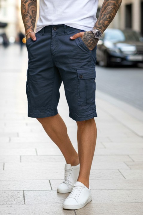 Pantaloni scurți pentru bărbați MIRKIZ NAVY, Culoare: bleumarin, IVET.RO - Reduceri de până la -80%