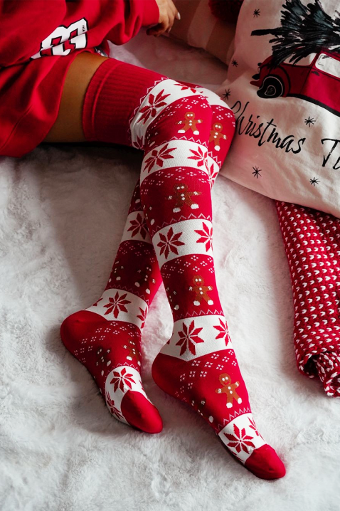 Șosete ERNOLMEA, Culoare: alb și roșu, IVET.RO - Reduceri de până la -80%