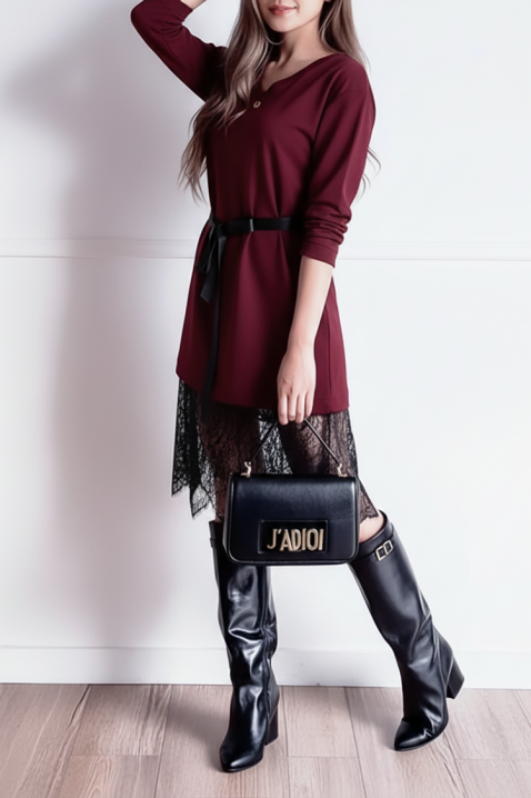 Rochie ANDELONA BORDO, Culoare: bordo, IVET.RO - Reduceri de până la -80%