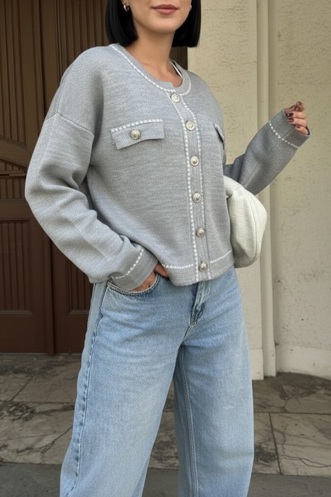 Cardigan ODESANA GREY, Culoare: gri, IVET.RO - Reduceri de până la -80%