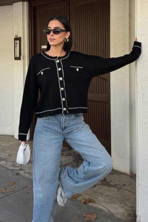 Cardigan ODESANA BLACK, Culoare: negru, IVET.RO - Reduceri de până la -80%