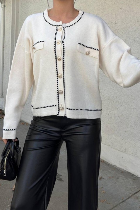 Cardigan ODESANA WHITE, Culoare: alb, IVET.RO - Reduceri de până la -80%