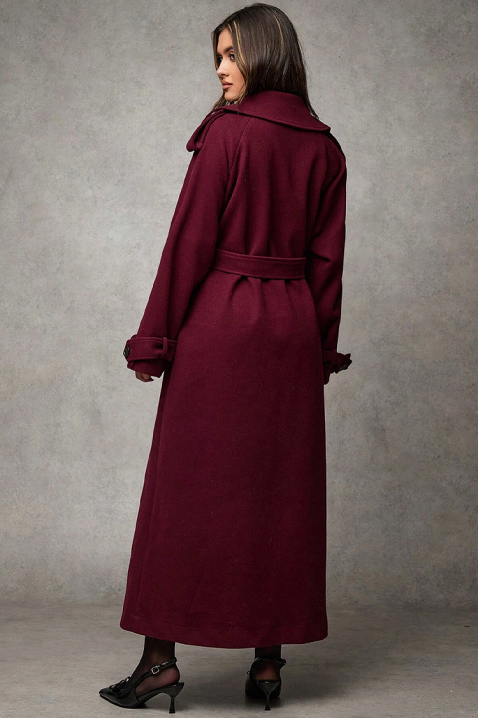Palton PREMIELA BORDO, Culoare: bordo, IVET.RO - Reduceri de până la -80%