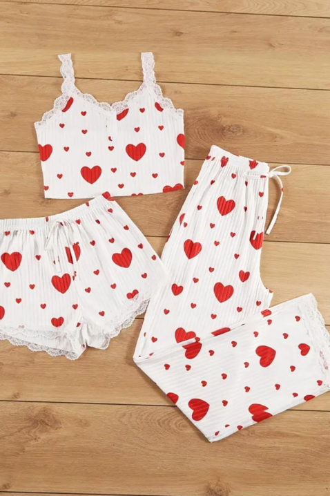 Pijama RETOLJA, Culoare: alb și roșu, IVET.RO - Reduceri de până la -80%