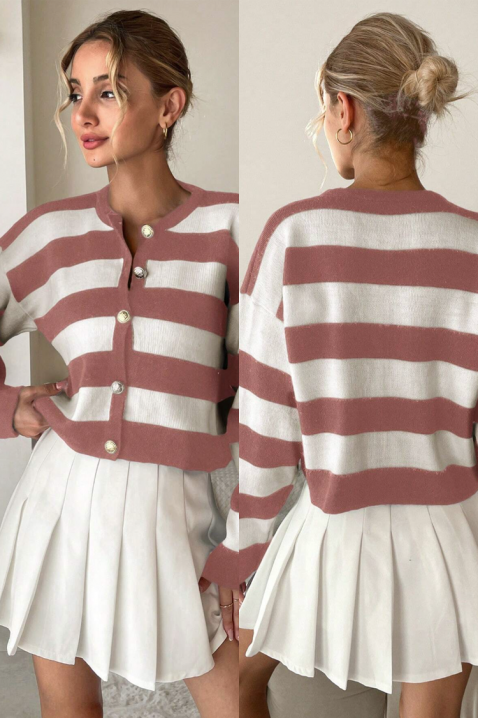 Cardigan AMORNEZA PUDRA, Culoare: pudră, IVET.RO - Reduceri de până la -80%