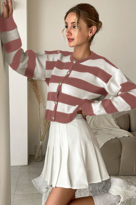 Cardigan AMORNEZA PUDRA, Culoare: pudră, IVET.RO - Reduceri de până la -80%