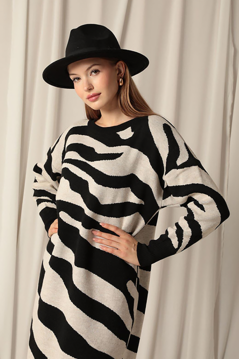 Rochie ZEBRINDA BLACK, Culoare: negru, IVET.RO - Reduceri de până la -80%