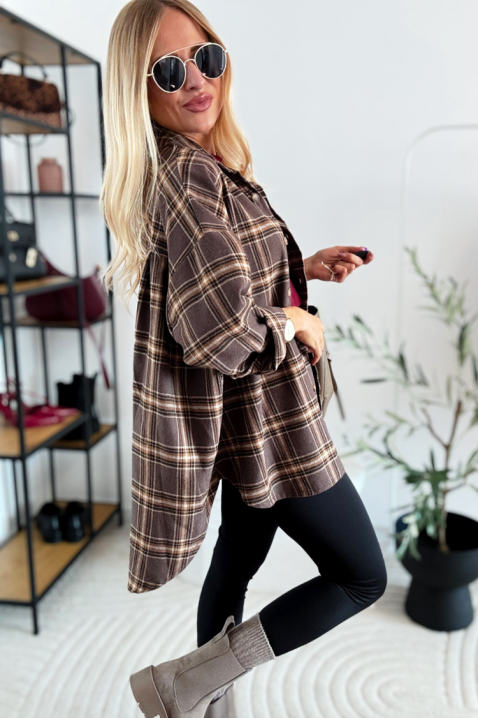 Cămașă damă ZARDELDA, Culoare: maro, IVET.RO - Reduceri de până la -80%