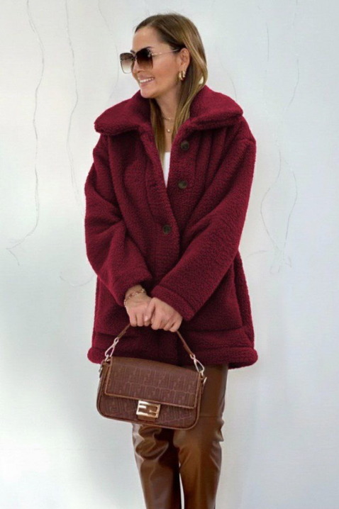 Palton RELEVA BORDO, Culoare: bordo, IVET.RO - Reduceri de până la -80%