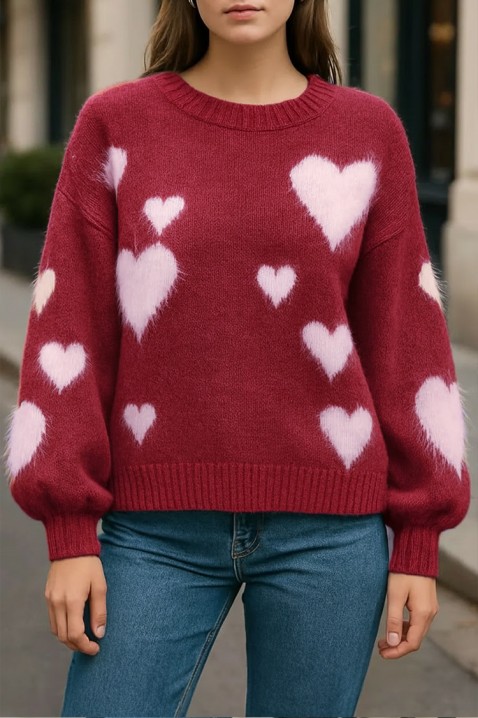 Pulover NABLILZA BORDO, Culoare: bordo, IVET.RO - Reduceri de până la -80%