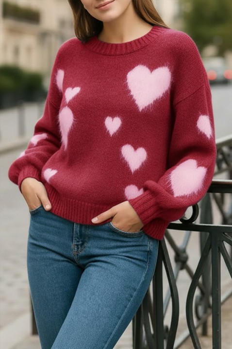 Pulover NABLILZA BORDO, Culoare: bordo, IVET.RO - Reduceri de până la -80%