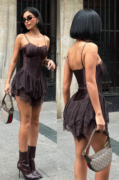 Rochie FABRINZA BROWN, Culoare: maro, IVET.RO - Reduceri de până la -80%