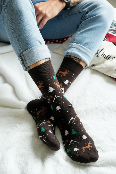 Șosete bărbați JIRFO, Culoare: maro, IVET.RO - Reduceri de până la -80%