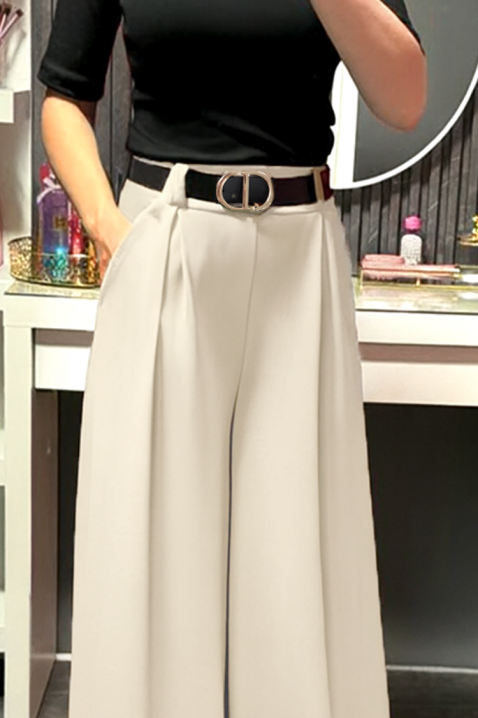 Pantaloni ILOPERNA ECRU, Culoare: ecru, IVET.RO - Reduceri de până la -80%