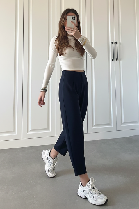 Pantaloni AMAROLDA NAVY, Culoare: bleumarin, IVET.RO - Reduceri de până la -80%