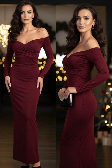 Rochie NABLINDA BORDO, Culoare: bordo, IVET.RO - Reduceri de până la -80%