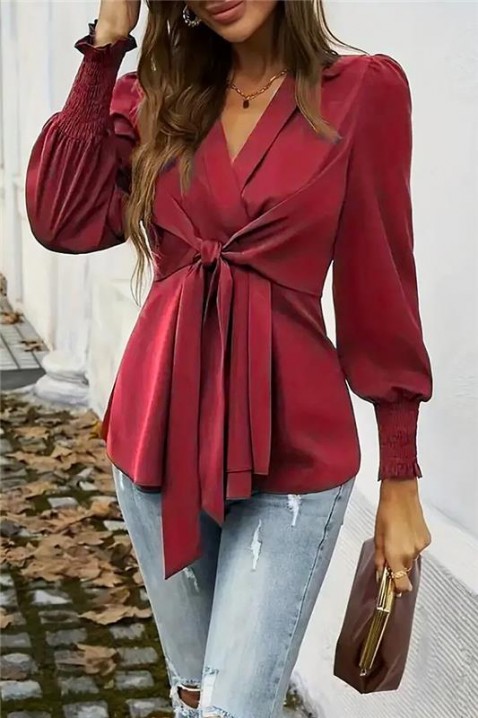 Bluză damă GIRFOLZA BORDO, Culoare: bordo, IVET.RO - Reduceri de până la -80%