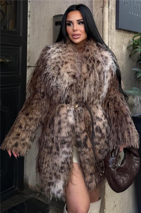 Palton VARIONSA, Culoare: leopard, IVET.RO - Reduceri de până la -80%