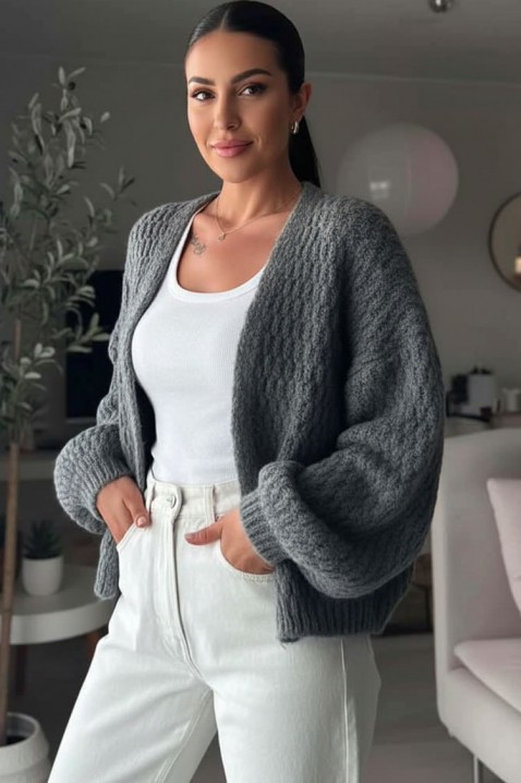 Cardigan PLEVOLDA, Culoare: gri, IVET.RO - Reduceri de până la -80%