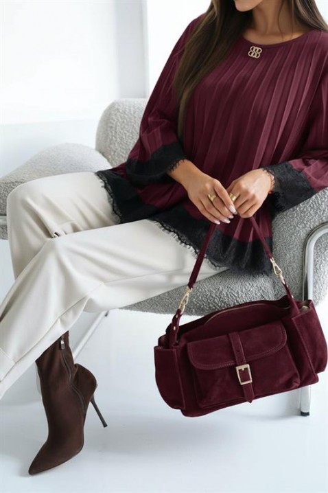 Bluză damă VLANDENA BORDO, Culoare: bordo, IVET.RO - Reduceri de până la -80%