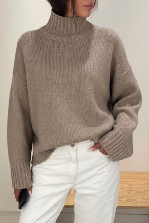 Pulover LICOLNA, Culoare: mocca, IVET.RO - Reduceri de până la -80%