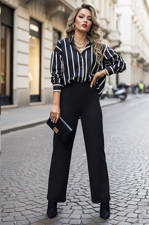 Cămașă damă ALEZANDA BLACK, Culoare: negru, IVET.RO - Reduceri de până la -80%