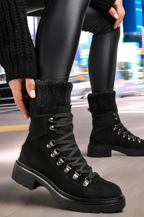 Botine damă HLOVELDA, Culoare: negru, IVET.RO - Reduceri de până la -80%