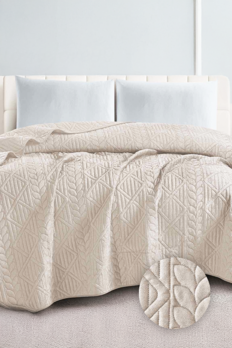 Cuvertură de pat BORFELVA ECRU 200х220 cm, Culoare: ecru, IVET.RO - Reduceri de până la -80%