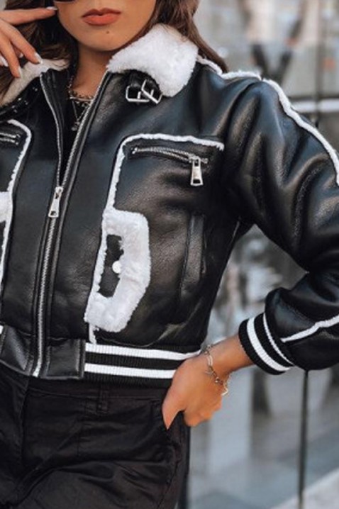 Geacă DENFORA, Culoare: negru și alb, IVET.RO - Reduceri de până la -80%