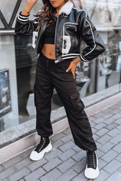 Geacă DENFORA, Culoare: negru și alb, IVET.RO - Reduceri de până la -80%