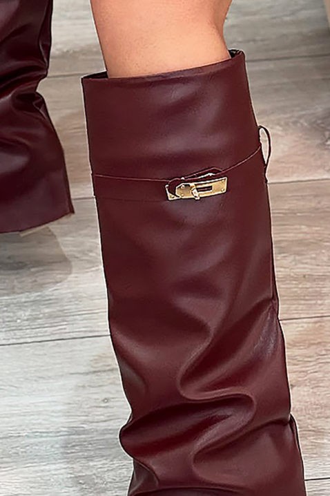 Cizme GIVENDRA BORDO, Culoare: bordo, IVET.RO - Reduceri de până la -80%