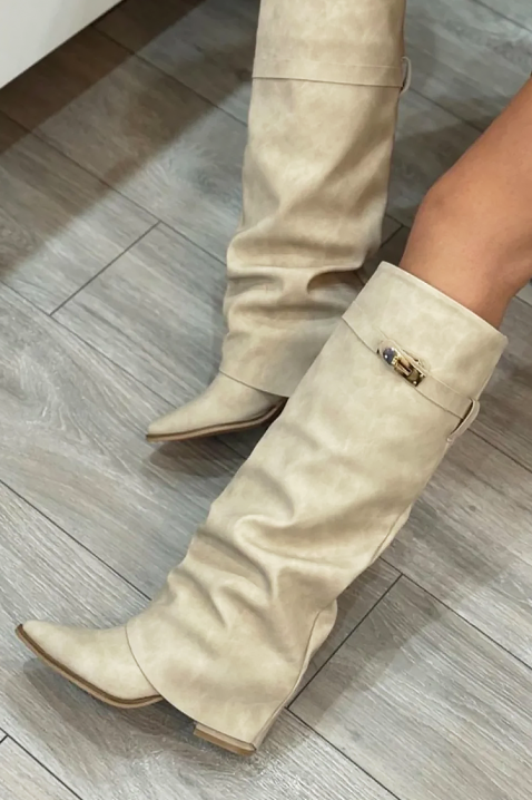 Cizme GIVENDRA ECRU, Culoare: ecru, IVET.RO - Reduceri de până la -80%