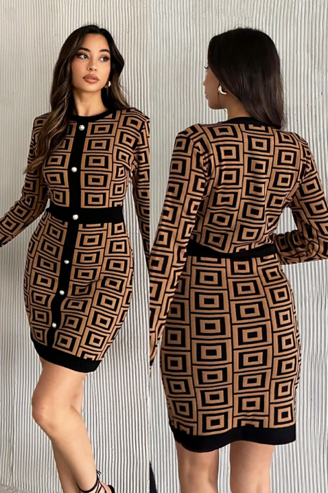Rochie DONATELZA BROWN, Culoare: maro, IVET.RO - Reduceri de până la -80%