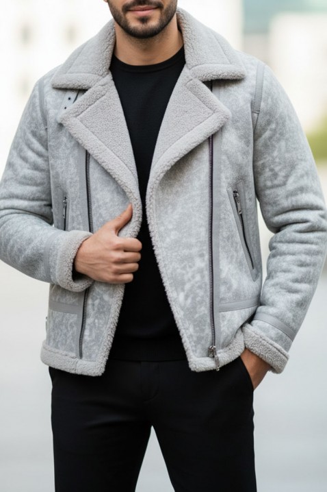 Geacă bărbați BERMENGO, Culoare: gri deschis  , IVET.RO - Reduceri de până la -80%