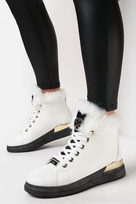 Botine damă VEONELZA WHITE, Culoare: alb, IVET.RO - Reduceri de până la -80%