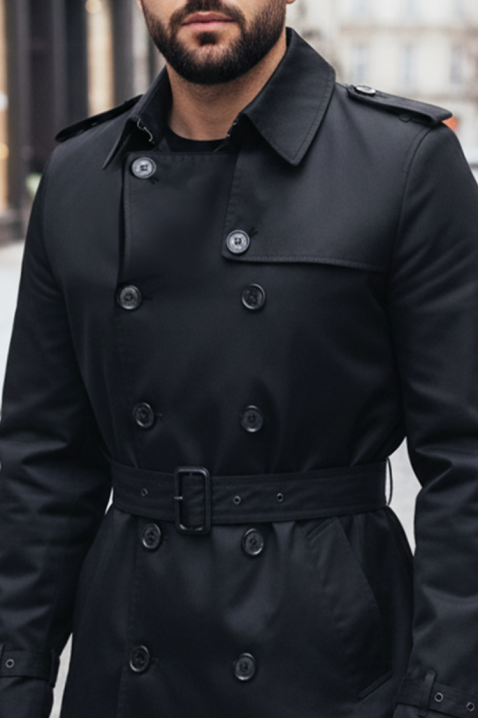 Trenci bărbați XABELTO, Culoare: negru, IVET.RO - Reduceri de până la -80%