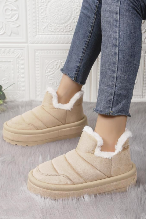 Botine damă DRONLEFA BEIGE, Culoare: bej, IVET.RO - Reduceri de până la -80%