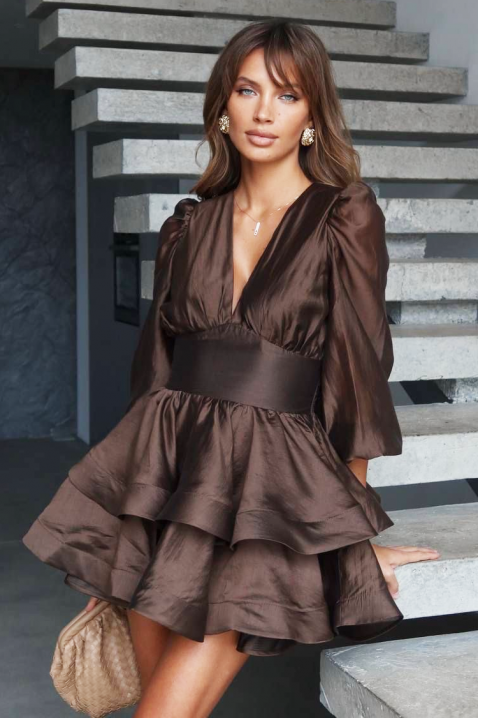 Rochie VLONDELA BROWN, Culoare: maro, IVET.RO - Reduceri de până la -80%