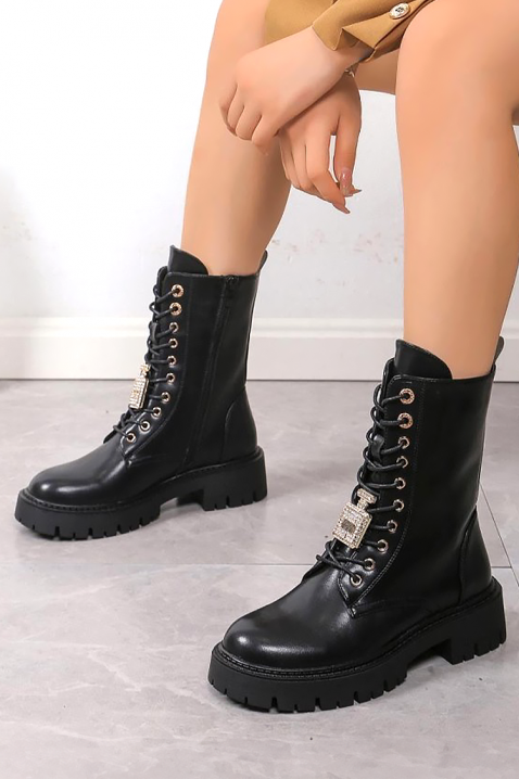 Botine damă BIOFEGA, Culoare: negru, IVET.RO - Reduceri de până la -80%