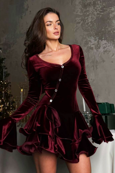Rochie VERLIANA BORDO, Culoare: bordo, IVET.RO - Reduceri de până la -80%