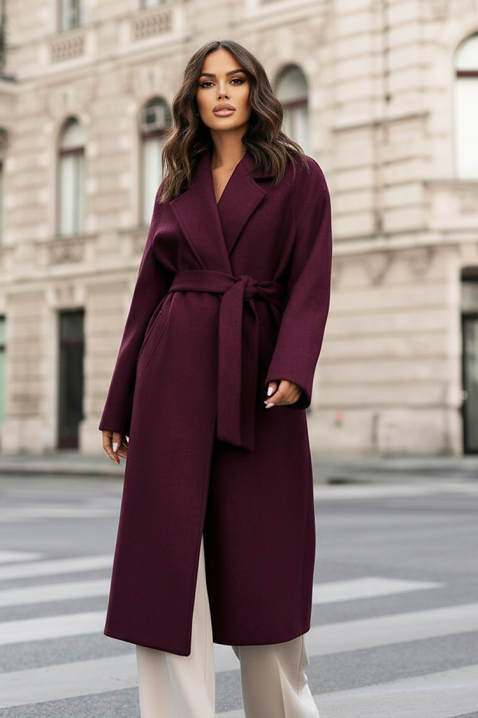 Palton KLAZILIYA BORDO, Culoare: bordo, IVET.RO - Reduceri de până la -80%