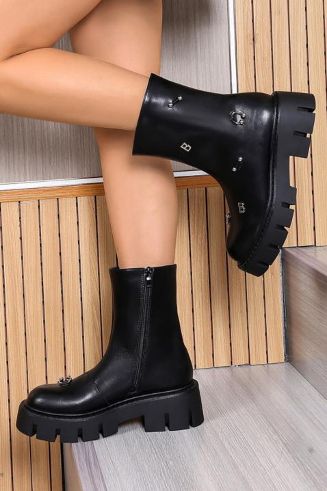 Botine damă SORDEFONA, Culoare: negru, IVET.RO - Reduceri de până la -80%